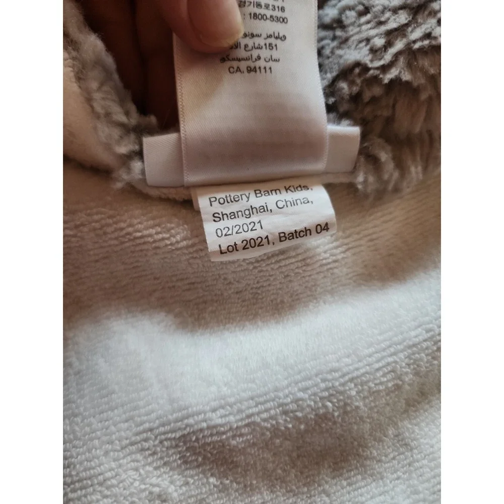 Pottery Barn Kids Forest Friends Sherpa Lined Baby Hooded Mouse Blanket Elephant